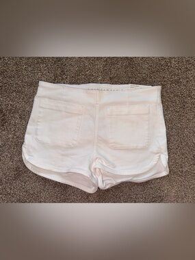 American Eagle Outfitters White High-Rise Denim Shorts